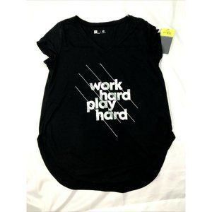 Xersion Medium Work Hard Play Hard Athletic Workout Shirt